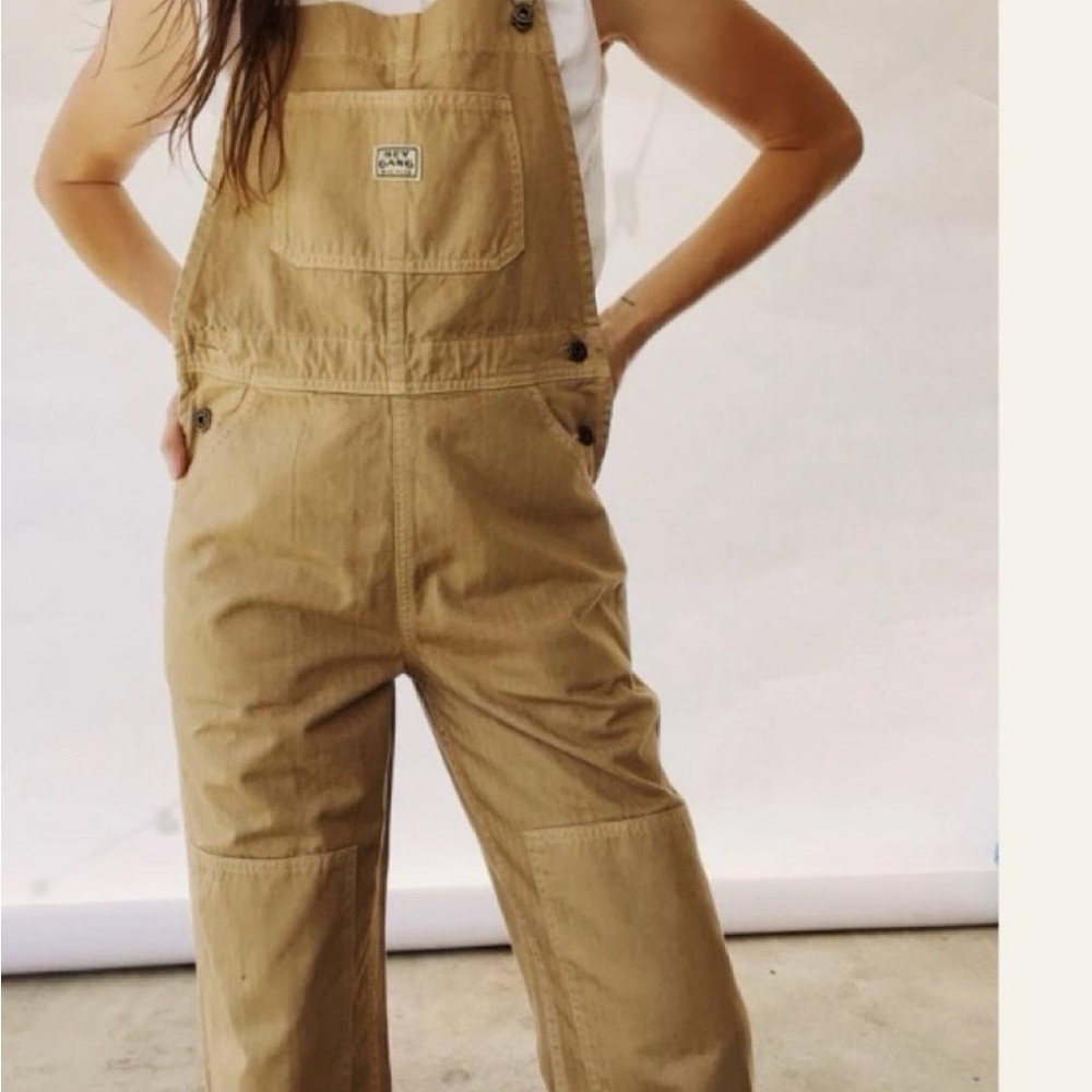 Hey Gang Knee-Patch Overalls